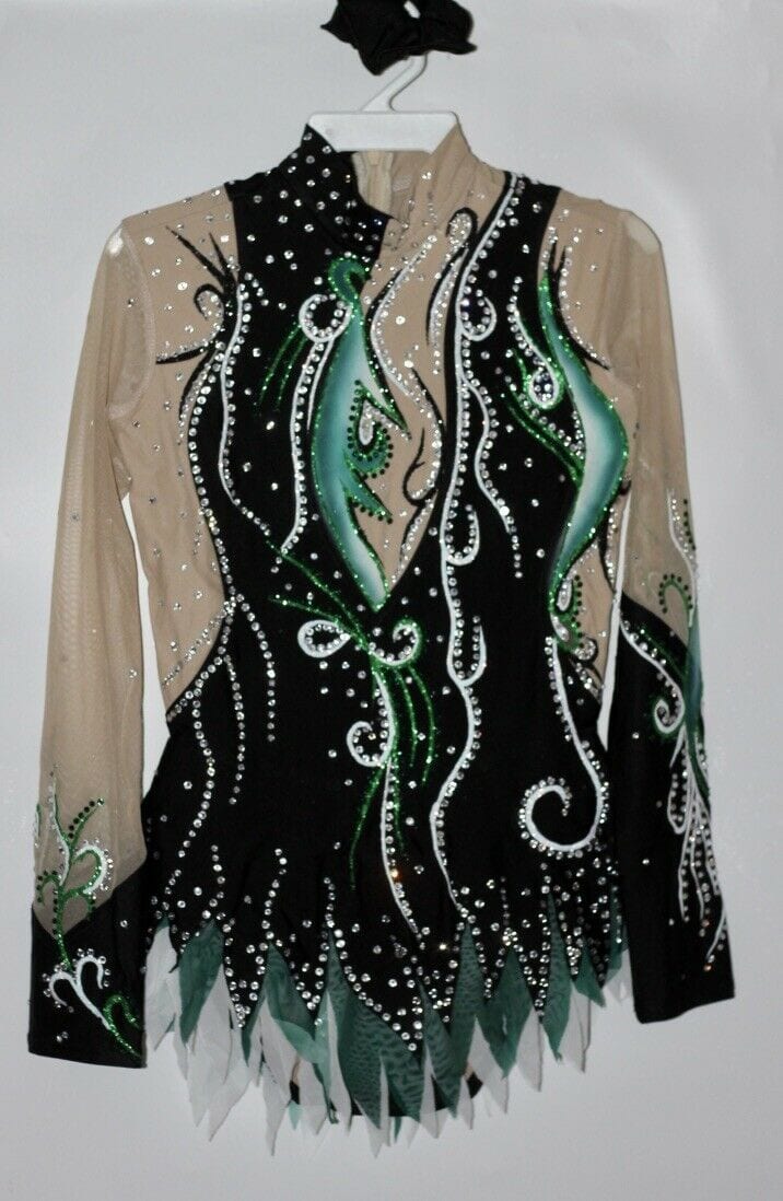 Rhythmic Gymnastics Leotard Acro/Ice skating dress Tap Costume Twirling Dance RG