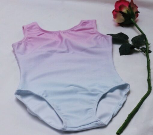 Daydream Girls gymnastics/dance leotard Baby Pink & Blue - Image 5