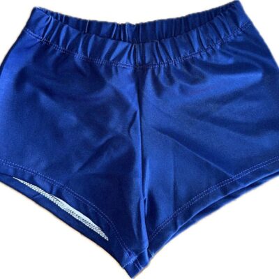 Girls Blue Lycra Gymnastics Shorts for over leotard - Match Milly