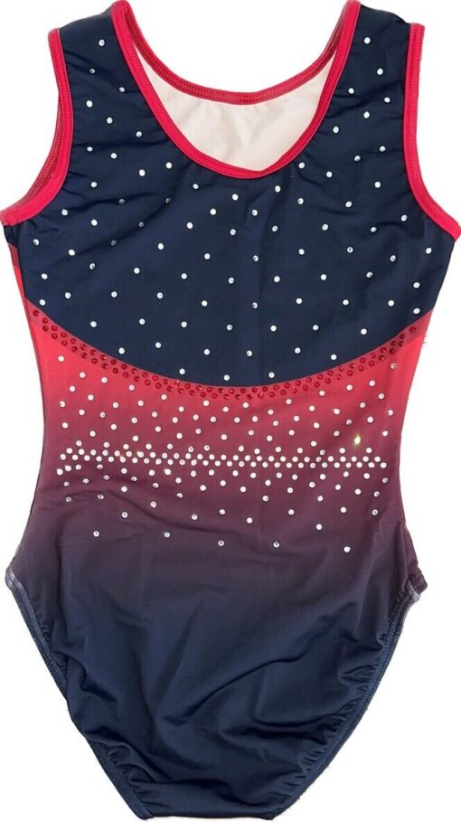Milly Girls Gymnastics leotard with 100's of Crystals - Image 3